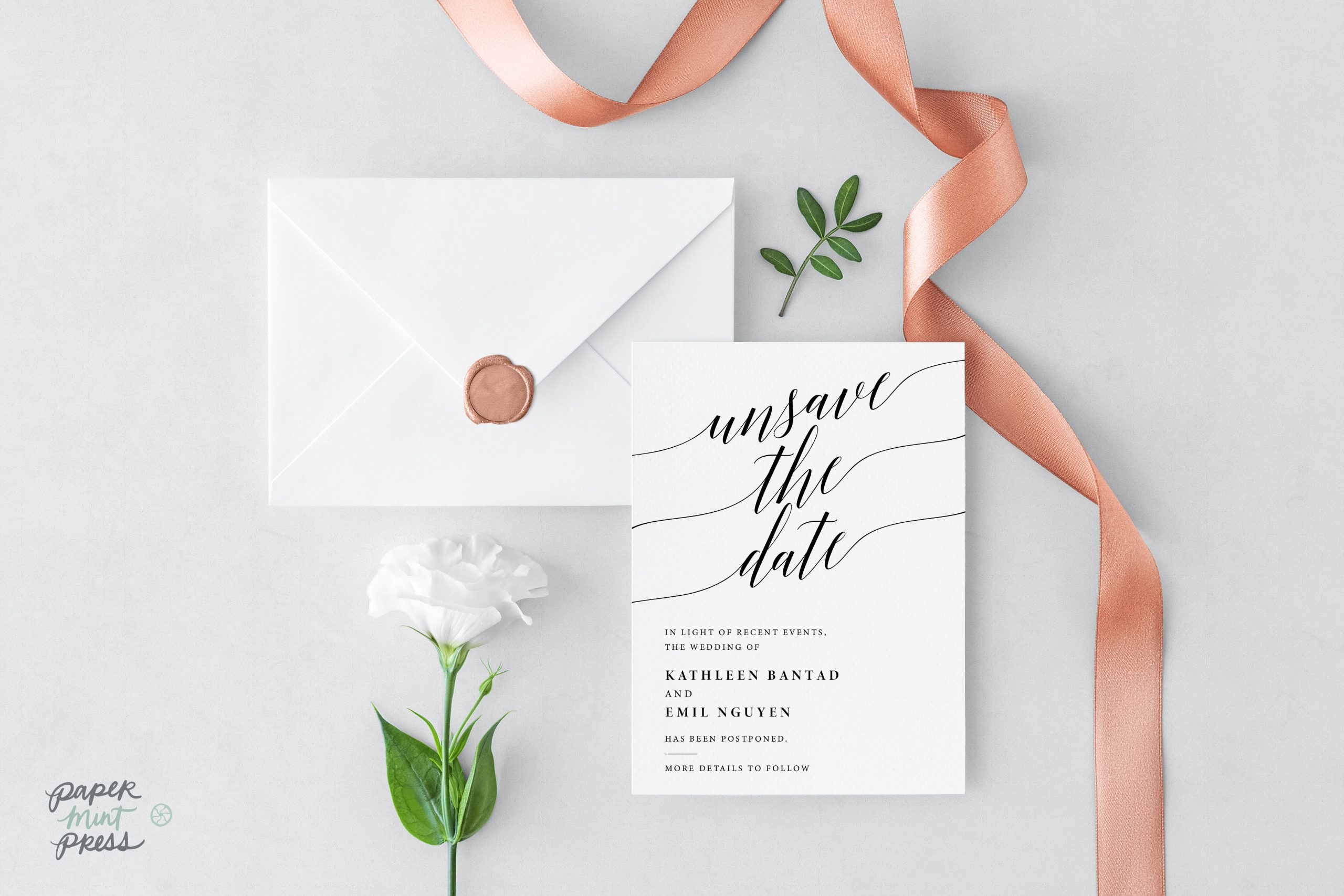 Unsave the Date Editble PDF